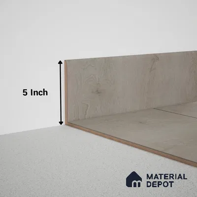MDF Skirting Meriline PM 00544 N | 8 ft x 5 inch - 15 mm | Compatibe for SPC Flooring SP 00076