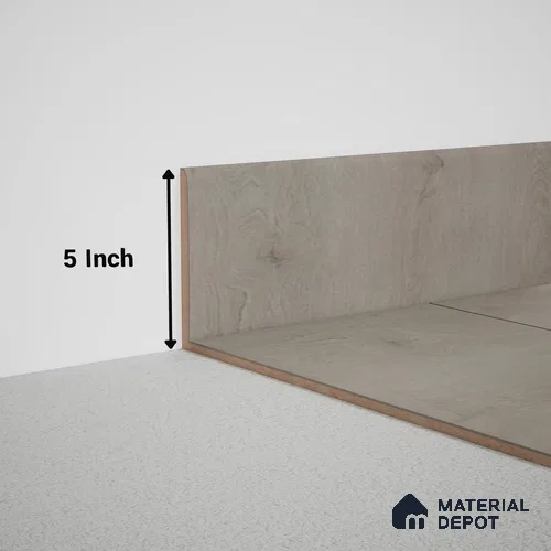 MDF Skirting Meriline PM 00544 F | 8 ft x 5 inch - 12 mm | Compatibe for SPC Flooring SP 00076