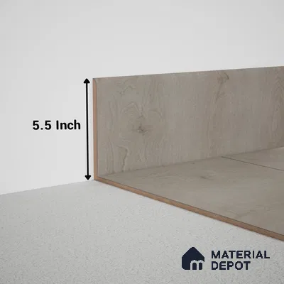 MDF Skirting Meriline PM 00544 G | 8 ft x 5.5 inch - 12 mm | Compatibe for SPC Flooring SP 00076