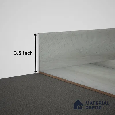 WPC Skirting Meriline PM 00544 AE | 8 ft x 3.5 inch - 12 mm | Compatibe for SPC Flooring SP 00076