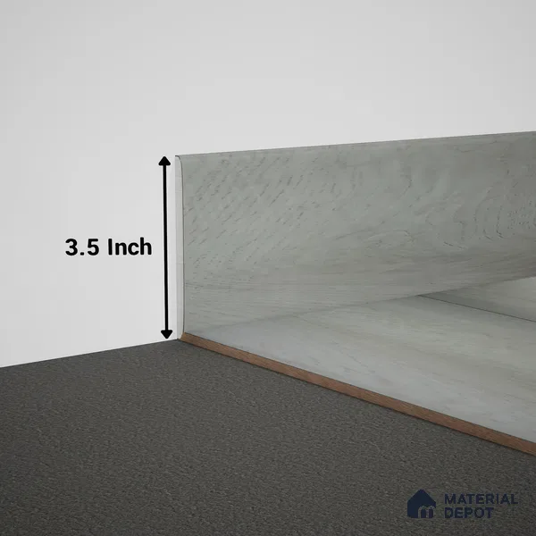 WPC Skirting Meriline PM 00544 AE | 8 ft x 3.5 inch - 12 mm | Compatibe for SPC Flooring SP 00076