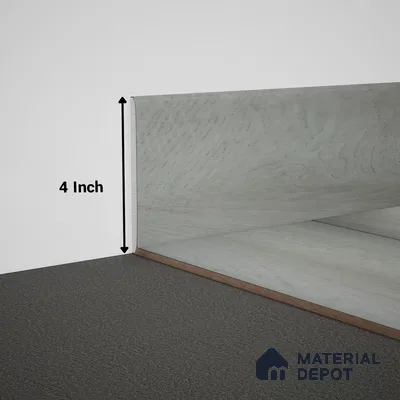 WPC Skirting Meriline PM 00544 AN | 8 ft x 4 inch - 15 mm | Compatibe for SPC Flooring SP 00076
