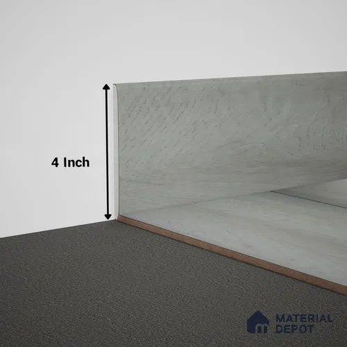 WPC Skirting Meriline PM 00544 AF | 8 ft x 4 inch - 12 mm | Compatibe for SPC Flooring SP 00076