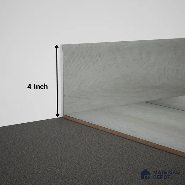 WPC Skirting Meriline PM 00544 AN | 8 ft x 4 inch - 15 mm | Compatibe for SPC Flooring SP 00076