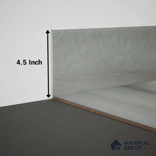 WPC Skirting Meriline PM 00544 AO | 8 ft x 4.5 inch - 15 mm | Compatibe for SPC Flooring SP 00076
