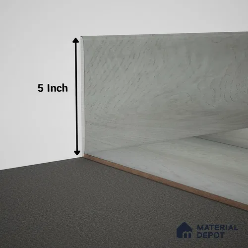 WPC Skirting Meriline PM 00544 AP | 8 ft x 5 inch - 15 mm | Compatibe for SPC Flooring SP 00076