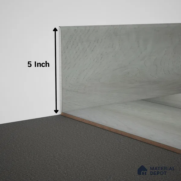 WPC Skirting Meriline PM 00544 AP | 8 ft x 5 inch - 15 mm | Compatibe for SPC Flooring SP 00076