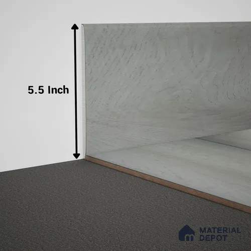 WPC Skirting Meriline PM 00544 AQ | 8 ft x 5.5 inch - 15 mm | Compatibe for SPC Flooring SP 00076