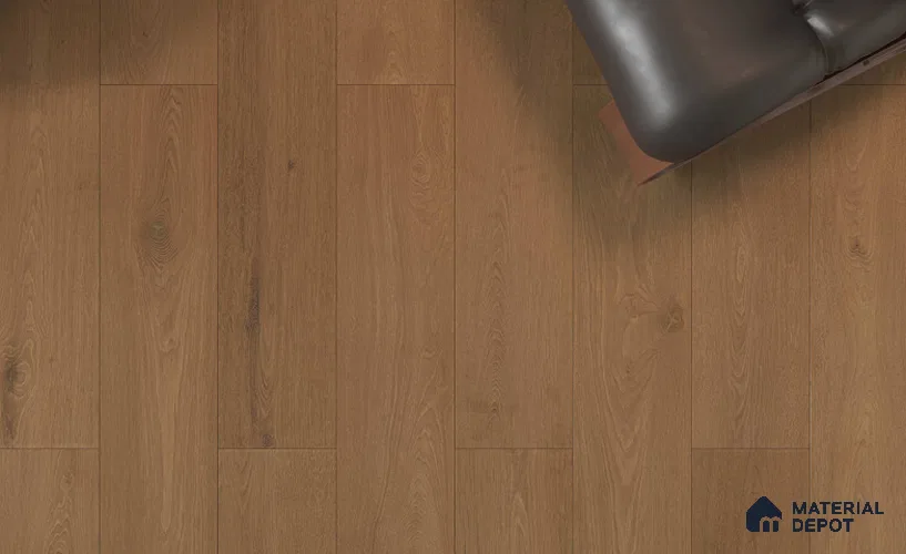 Hybrid HDF Laminate Wood Floor AC5 Grade LF 00357 G Velora Icy Echo 48 x 8 inch (1216x197 mm) - 8 mm | 100 HRS Spill Proof | EIR Surface | Anti Static and Stain Resistant | 0.5 mm Small V Groove | Uniclic
