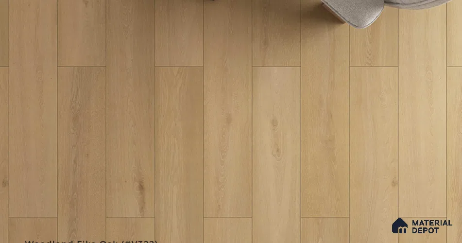 Hybrid HDF Laminate Wood Floor AC5 Grade LF 00357 B Velora Golden Whisper 48 x 8 inch (1216x197 mm) - 8 mm | 100 HRS Spill Proof | EIR Surface | Anti Static and Stain Resistant | 0.5 mm Small V Groove | Uniclic