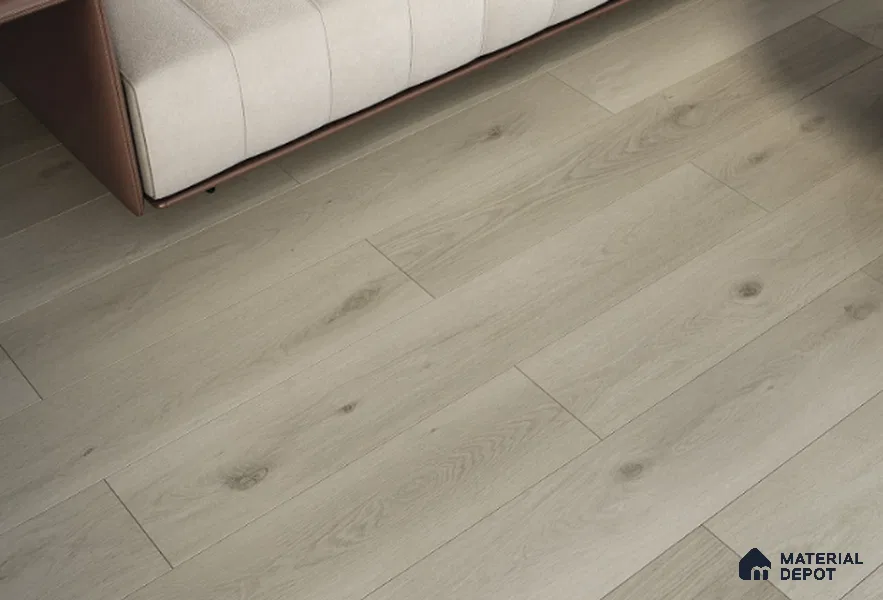 Laminate Wood Floor AC5 Grade LF 00355 H Silverstone Oak 48 x 7 inch (1216x197 mm) - 8 mm | 0.5 mm V Groove | Real Wood Touch Surface | Uniclic Installation