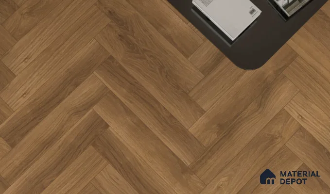 Laminate Wood Floor AC5 Grade LF 00363 E Citadel Brown 24 x 4 inch (600x100 mm) - 8 mm | 0.5 mm V Groove | Real Wood Touch Surface | Uniclic Installation