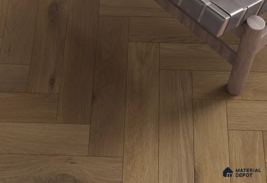 Laminate Wood Floor AC5 Grade LF 00358 D Oxford Prestige Herringbone 19 x 4 inch (470x95 mm) - 8.3 mm | 0.5 mm V Groove | Real Wood Touch Surface | Uniclic Installation