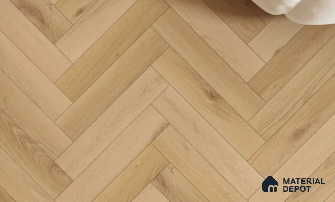 Laminate Wood Floor AC5 Grade LF 00358 B Versailles Royal Herringbone 19 x 4 inch (470x95 mm) - 8.3 mm | 0.5 mm V Groove | Real Wood Touch Surface | Uniclic Installation