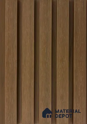 PN 06373 Teak #CoEx471 | 9.5 ft x 8 inch (2900x201 mm) Texture Woodgrain Finish 3rd Generation Co-Extrusion WPC Exterior Wall Cladding - 26 mm