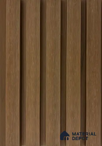 PN 06373 Teak #CoEx471 | 9.5 ft x 8 inch (2900x201 mm) Texture Woodgrain Finish 3rd Generation Co-Extrusion WPC Exterior Wall Cladding - 26 mm