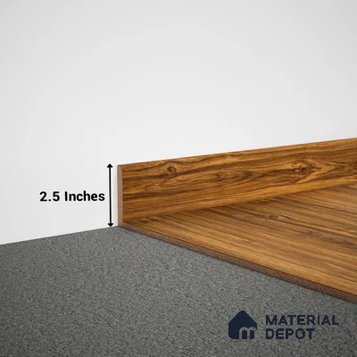 MDF Skirting  TF 00450 D | 8 ft x 2.5 Inch | Compatible for Laminate Wood Floor SP 00078