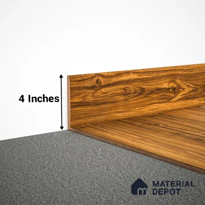 MDF Skirting  TF 00449 G | 8 ft x 4 Inch | Compatible for Laminate Wood Floor SP 00077