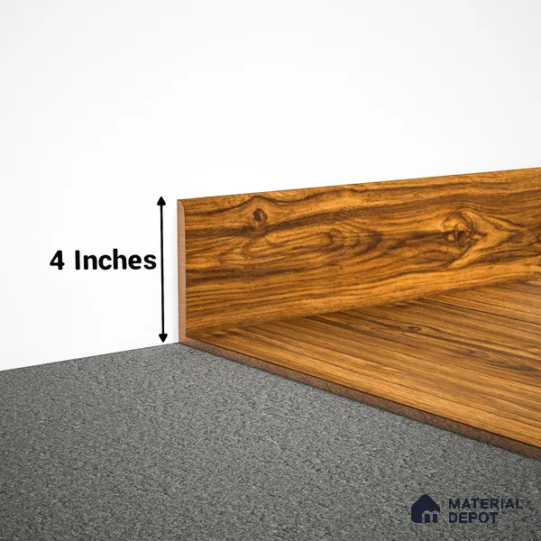 MDF Skirting  TF 00449 G | 8 ft x 4 Inch | Compatible for Laminate Wood Floor SP 00077