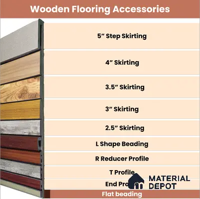 MDF Corner Beading Profile Evoke TF 00300 C | 8 ft x 25 mm x 12 mm | Compatible for Laminate Wood Floor LF 00339 E