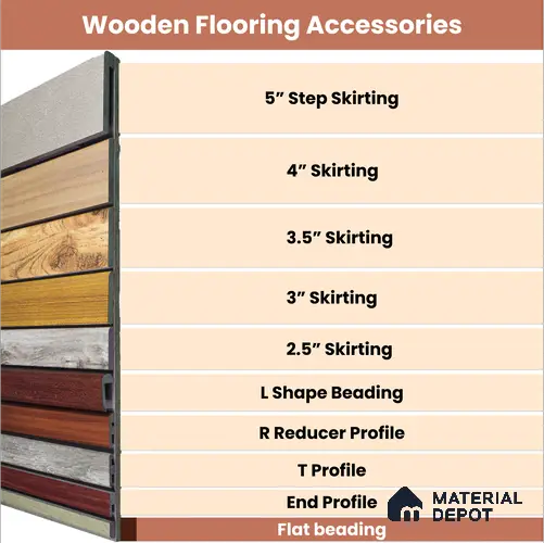 MDF Corner Beading Profile Evoke TF 00300 B | 8 ft x 18 mm x 12 mm | Compatible for Laminate Wood Floor LF 00339 E