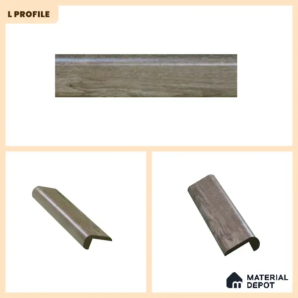 MDF L Nosing Profile Evoke TF 00300 W | 8 ft x 25 x 25 x 12 mm | Compatible for Laminate Wood Floor LF 00339 E