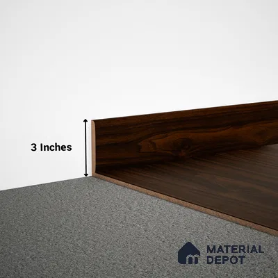 MDF Skirting Aristo PM 00356 E | 8 ft x 3 Inch | Compatible for Laminate Wood Floor LF 00243