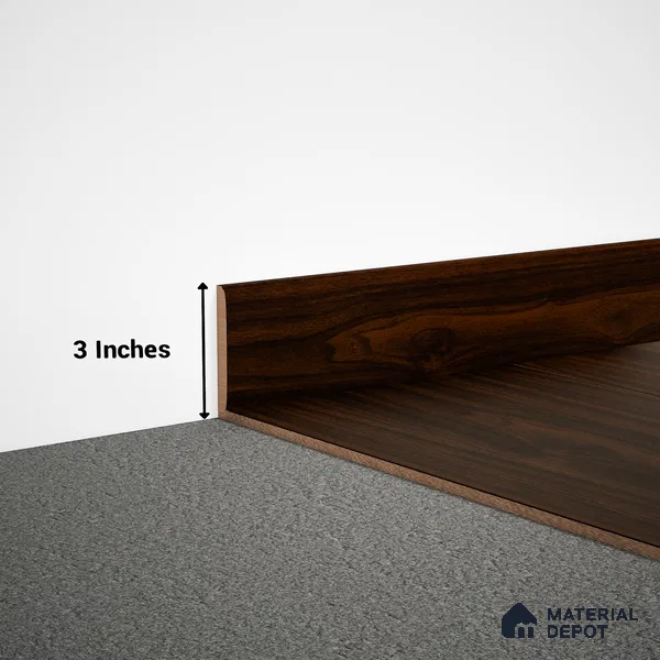 MDF Skirting Aristo PM 00356 E | 8 ft x 3 Inch | Compatible for Laminate Wood Floor LF 00243