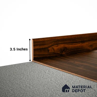 MDF Skirting Aristo PM 00356 F | 8 ft x 3.5 Inch | Compatible for Laminate Wood Floor LF 00243