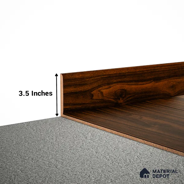 MDF Skirting Aristo PM 00356 F | 8 ft x 3.5 Inch | Compatible for Laminate Wood Floor LF 00243