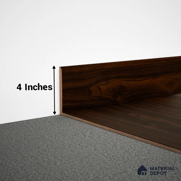 MDF Skirting Aristo PM 00356 G | 8 ft x 4 Inch | Compatible for Laminate Wood Floor LF 00243