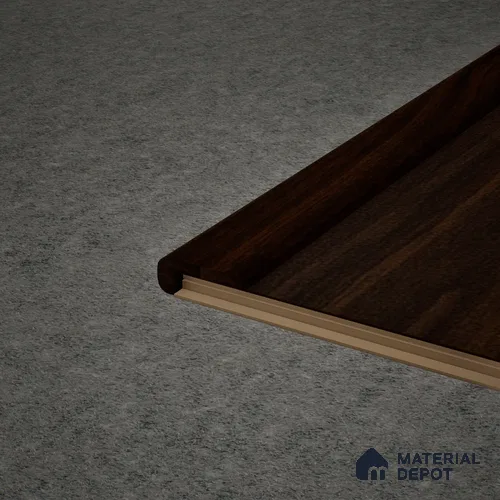 MDF L Nosing Profile Aristo PM 00356 W | 8 ft x 25 x 25 x 12 mm | Compatible for Laminate Wood Floor LF 00243