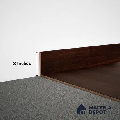 MDF Skirting Aristo Premium PM 00367 E | 8 ft x 3 Inch | Compatible for Laminate Wood Floor LF 00244