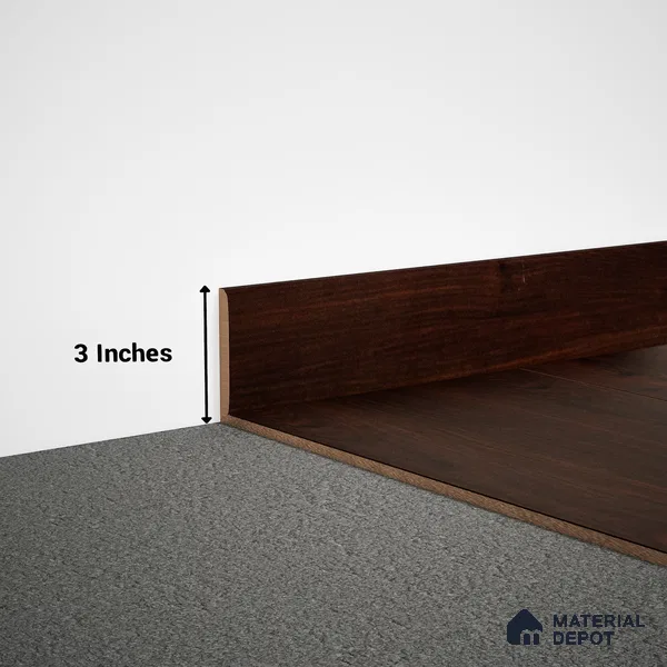 MDF Skirting Aristo Premium PM 00367 E | 8 ft x 3 Inch | Compatible for Laminate Wood Floor LF 00244