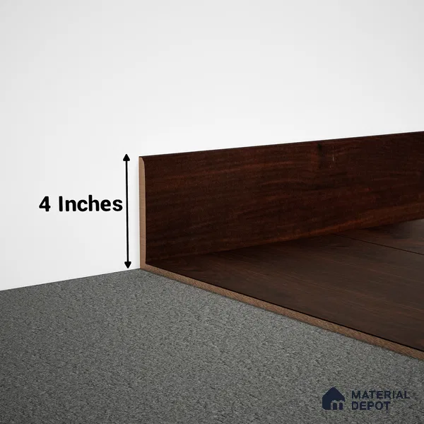 MDF Skirting Aristo Premium PM 00367 G | 8 ft x 4 Inch | Compatible for Laminate Wood Floor LF 00244