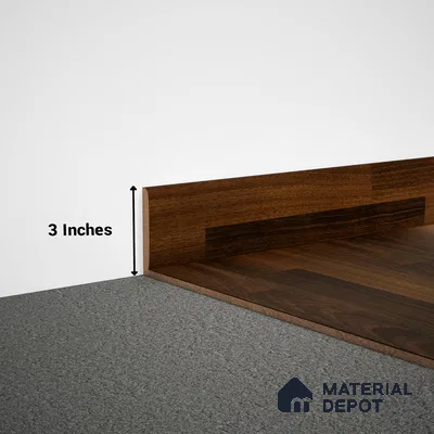 MDF Skirting Aristo PM 00362 E | 8 ft x 3 Inch | Compatible for Laminate Wood Floor LF 00245