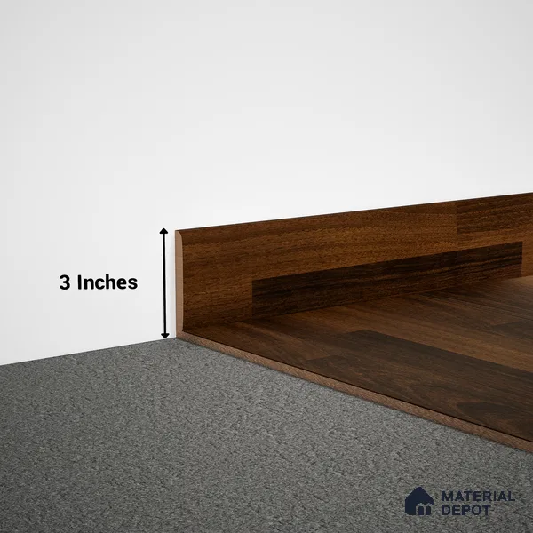 MDF Skirting Aristo PM 00362 E | 8 ft x 3 Inch | Compatible for Laminate Wood Floor LF 00245