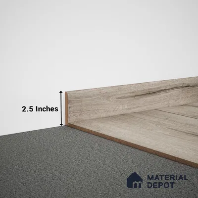 MDF Skirting Aristo Premium PM 00369 D | 8 ft x 2.5 Inch | Compatible for Laminate Wood Floor LF 00246