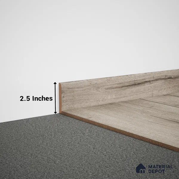 MDF Skirting Aristo Premium PM 00369 D | 8 ft x 2.5 Inch | Compatible for Laminate Wood Floor LF 00246