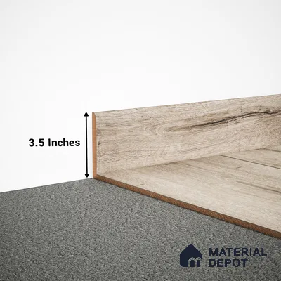 MDF Skirting Aristo Premium PM 00369 F | 8 ft x 3.5 Inch | Compatible for Laminate Wood Floor LF 00246