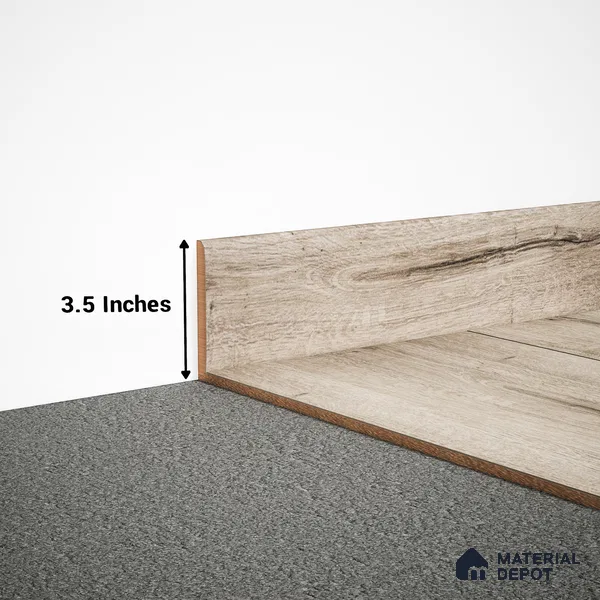 MDF Skirting Aristo Premium PM 00369 F | 8 ft x 3.5 Inch | Compatible for Laminate Wood Floor LF 00246