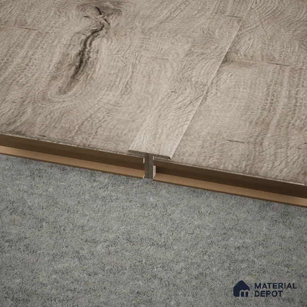 MDF T Profile Aristo Premium PM 00369 Q | 8 ft x 25 mm x 12 mm | Compatible for Laminate Wood Floor LF 00246