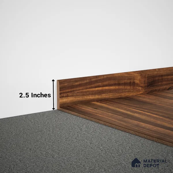 MDF Skirting Aristo Premium PM 00364 D | 8 ft x 2.5 Inch | Compatible for Laminate Wood Floor LF 00247