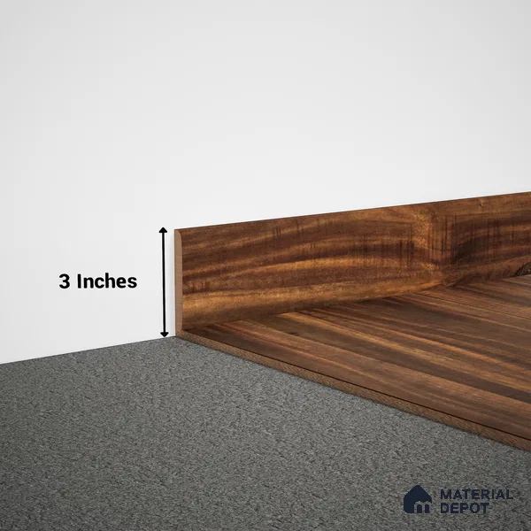 MDF Skirting Aristo Premium PM 00364 E | 8 ft x 3 Inch | Compatible for Laminate Wood Floor LF 00247
