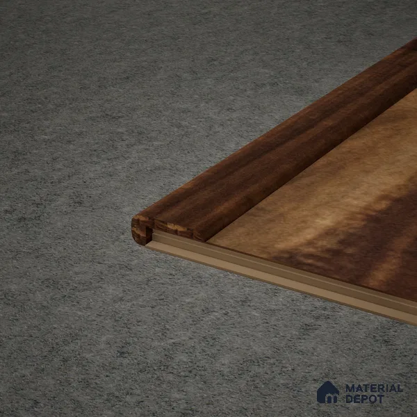 MDF L Nosing Profile Aristo Premium PM 00364 X | 8 ft x 25 x 45 x 12 mm | Compatible for Laminate Wood Floor LF 00247