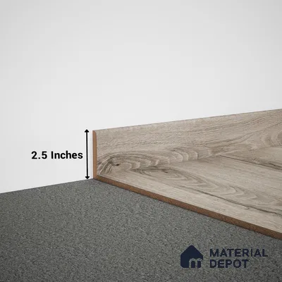 MDF Skirting Aristo Premium PM 00370 D | 8 ft x 2.5 Inch | Compatible for Laminate Wood Floor LF 00248