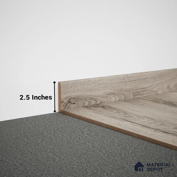 MDF Skirting Aristo Premium PM 00370 D | 8 ft x 2.5 Inch | Compatible for Laminate Wood Floor LF 00248