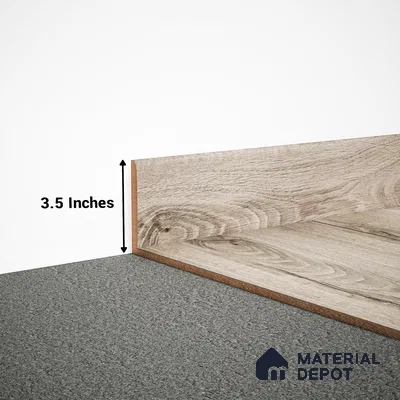 MDF Skirting Aristo Premium PM 00370 F | 8 ft x 3.5 Inch | Compatible for Laminate Wood Floor LF 00248