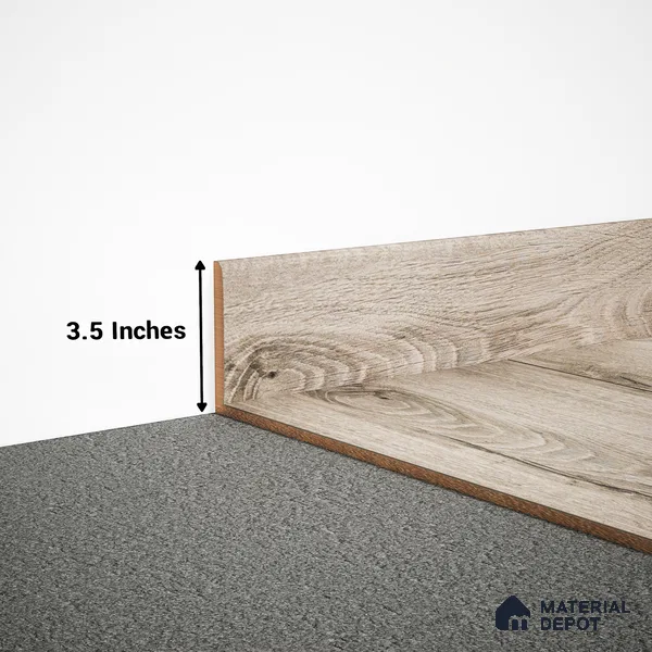 MDF Skirting Aristo Premium PM 00370 F | 8 ft x 3.5 Inch | Compatible for Laminate Wood Floor LF 00248