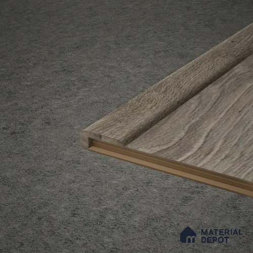 MDF L Nosing Profile Aristo Premium PM 00370 W | 8 ft x 25 x 25 x 12 mm | Compatible for Laminate Wood Floor LF 00248